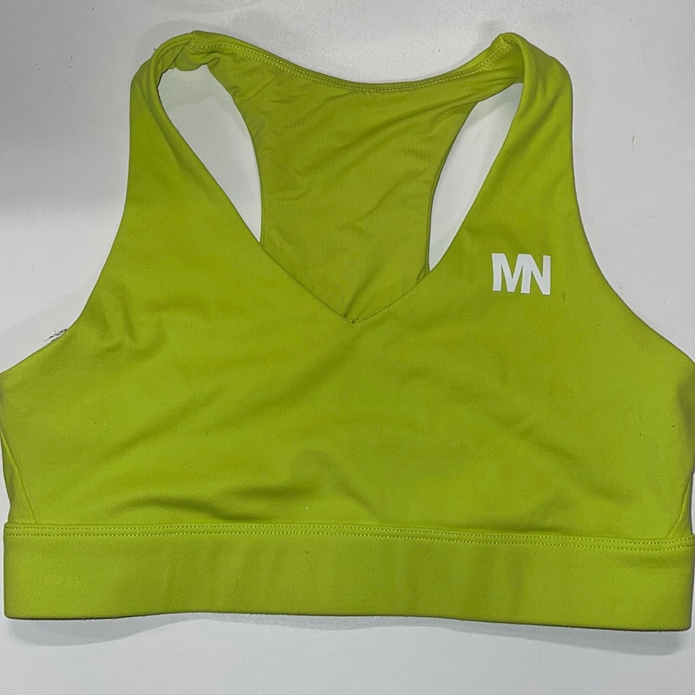 Womens Muscle Nation neon green sports‎ bra size small